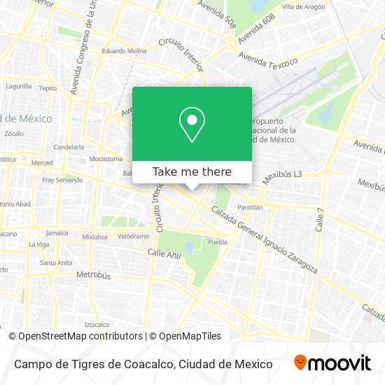 Campo de Tigres de Coacalco map