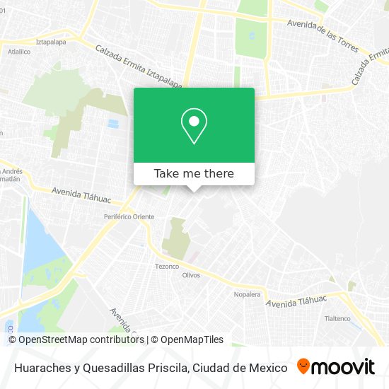 Mapa de Huaraches y Quesadillas Priscila