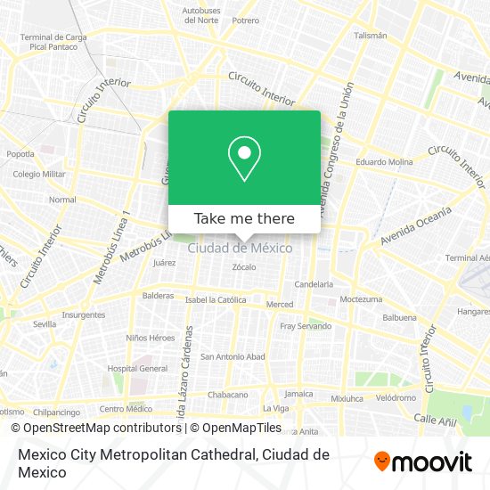 Mapa de Mexico City Metropolitan Cathedral