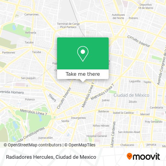 Radiadores Hercules map
