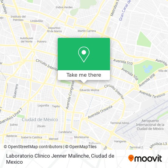Laboratorio Clínico Jenner Malinche map