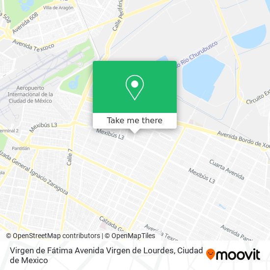 Mapa de Virgen de Fátima Avenida Virgen de Lourdes