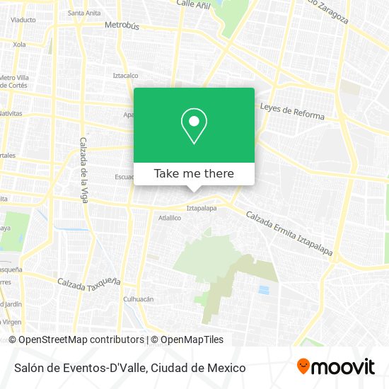 Mapa de Salón de Eventos-D'Valle