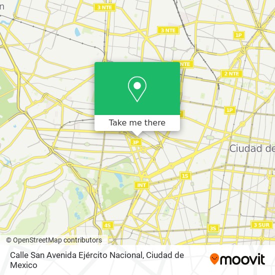 Calle San Avenida Ejército Nacional map