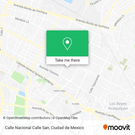 Mapa de Calle Nacional Calle San