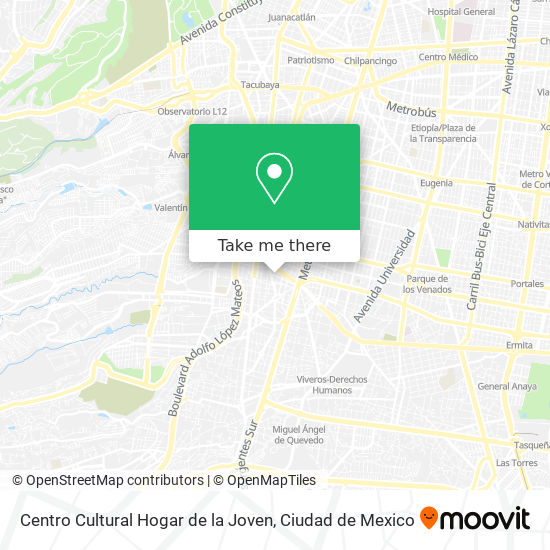 Mapa de Centro Cultural Hogar de la Joven