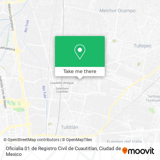 Oficialia 01 de Registro Civil de Cuautitlan map