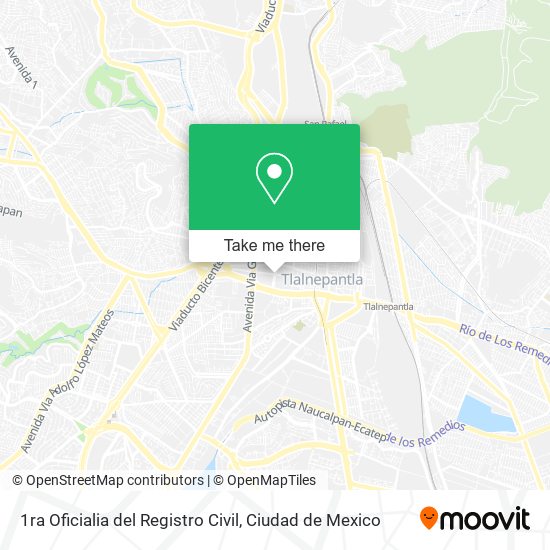 Mapa de 1ra Oficialia del Registro Civil