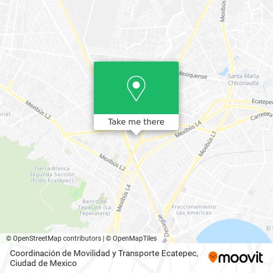 Coordinación de Movilidad y Transporte Ecatepec map