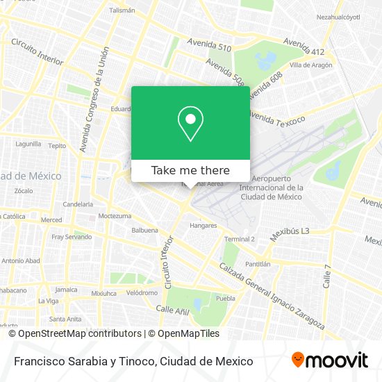 Francisco Sarabia y Tinoco map