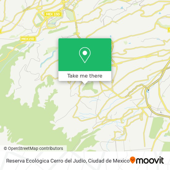 Mapa de Reserva Ecológica Cerro del Judío