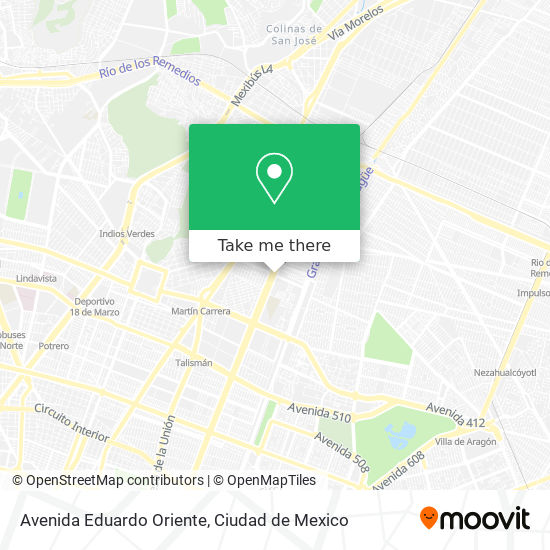 Avenida Eduardo Oriente map
