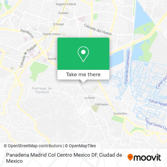 Mapa de Panaderia Madrid Col Centro Mexico DF