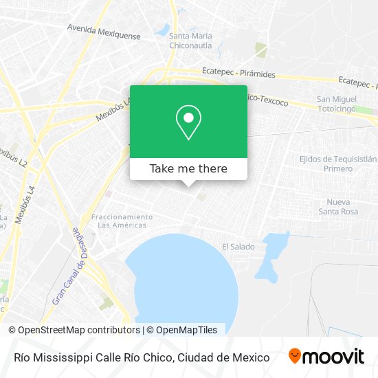 Mapa de Río Mississippi Calle Río Chico