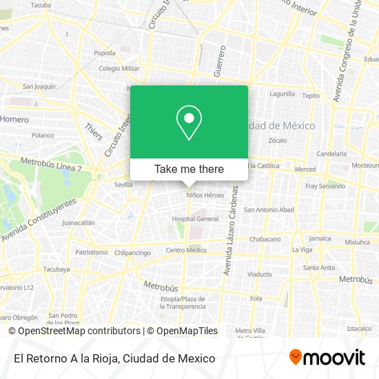 El Retorno A la Rioja map