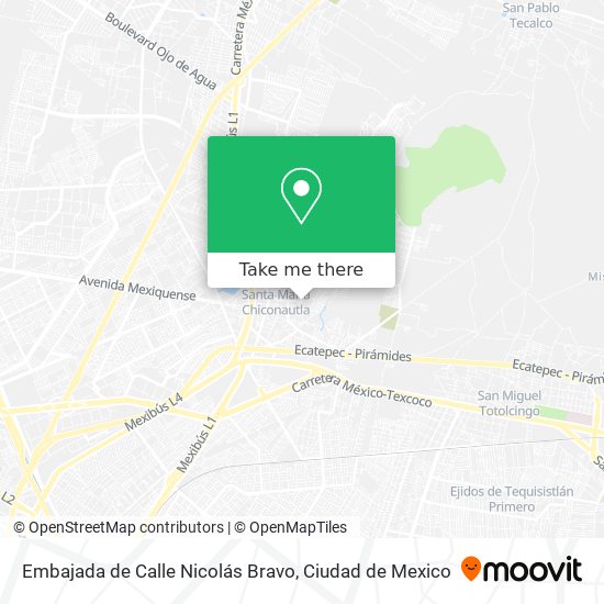 Embajada de Calle Nicolás Bravo map