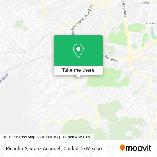 Picacho Ajusco - Acanceh map