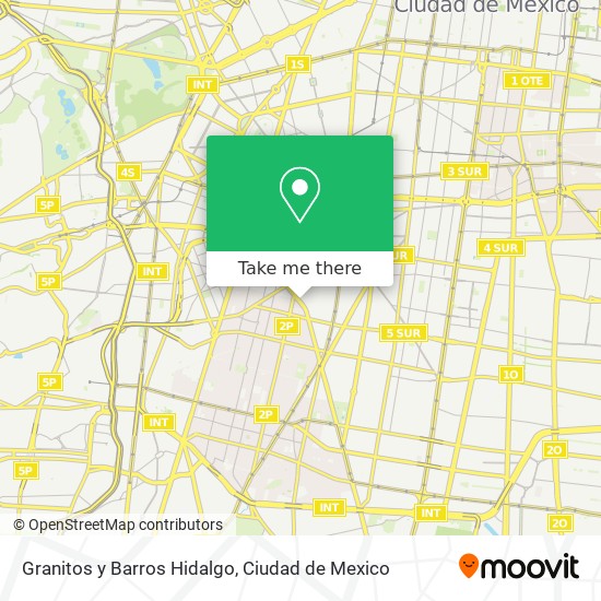 Granitos y Barros Hidalgo map