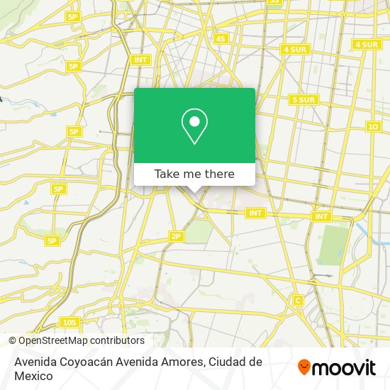 Avenida Coyoacán Avenida Amores map