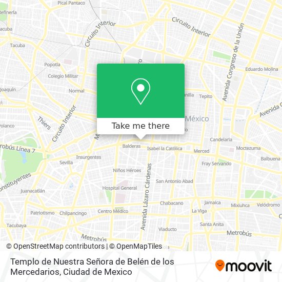 Mapa de Templo de Nuestra Señora de Belén de los Mercedarios