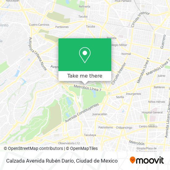 Calzada Avenida Rubén Darío map