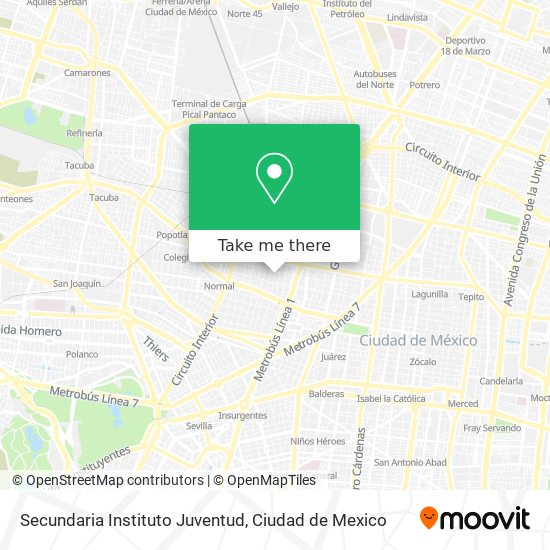 Secundaria Instituto Juventud map