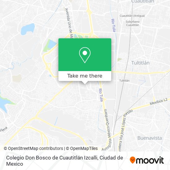 Mapa de Colegio Don Bosco de Cuautitlán Izcalli