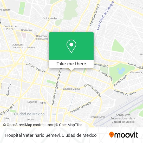 Mapa de Hospital Veterinario Semevi