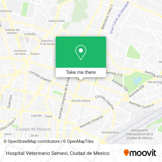 Hospital Veterinario Semevi map