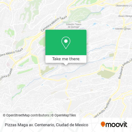 Pizzas Maga av. Centenario map