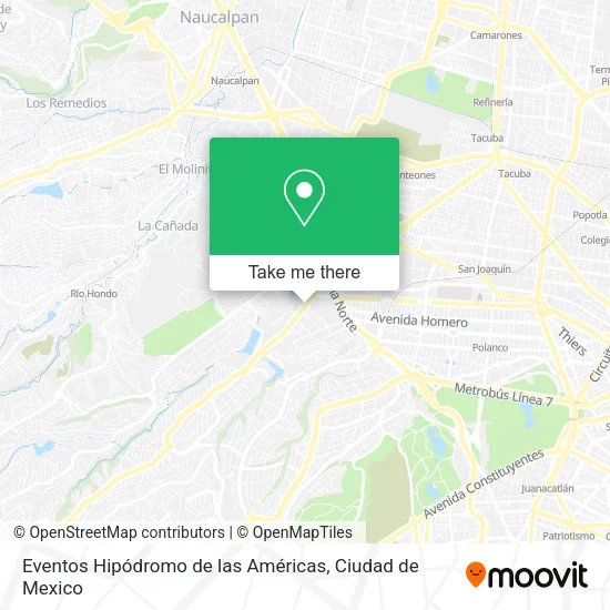 Eventos Hipódromo de las Américas map