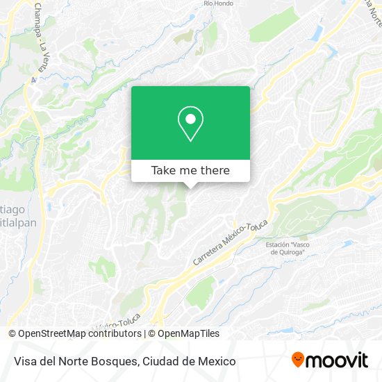 Visa del Norte Bosques map