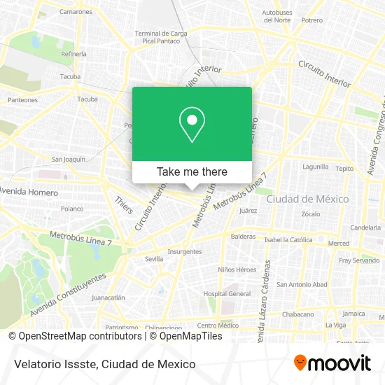 Velatorio Issste map