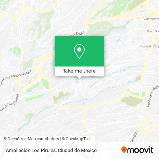 Ampliación Los Pirules map