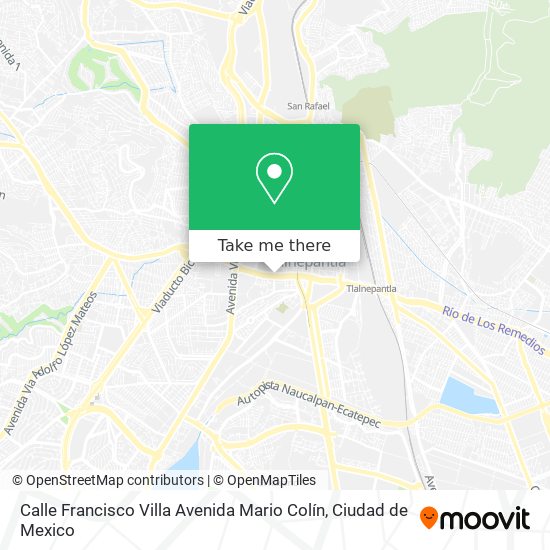 Calle Francisco Villa Avenida Mario Colín map