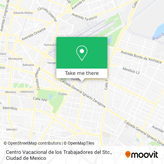 Centro Vacacional de los Trabajadores del Stc. map