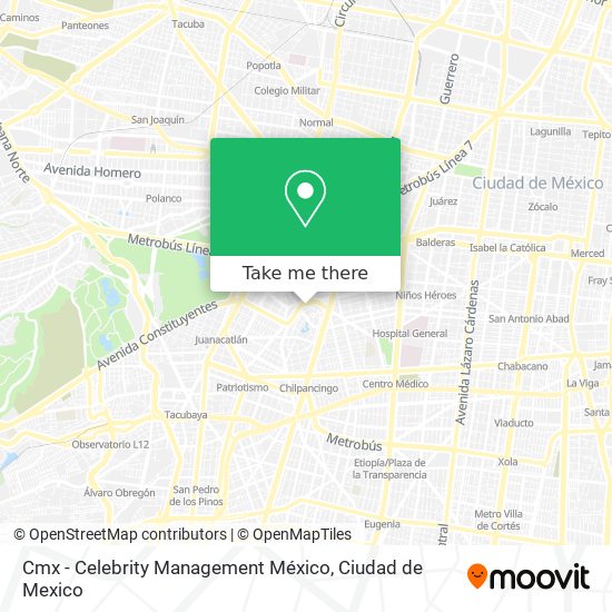 Mapa de Cmx - Celebrity Management México