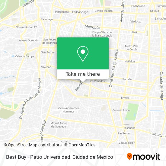 Best Buy - Patio Universidad map