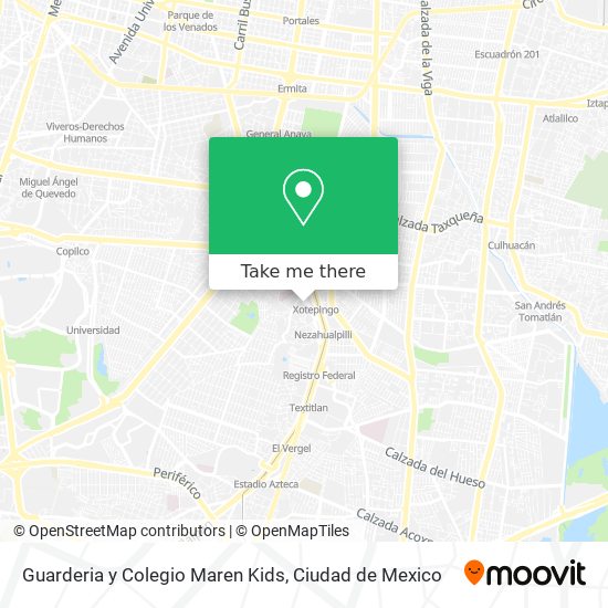 Mapa de Guarderia y Colegio Maren Kids