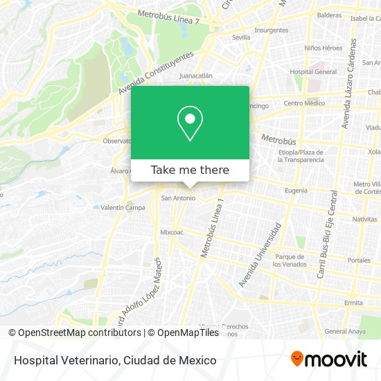 Hospital Veterinario map