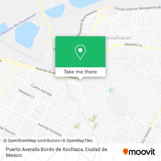 Mapa de Puerto Avenida Bordo de Xochiaca