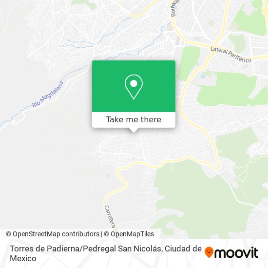 Mapa de Torres de Padierna / Pedregal San Nicolás