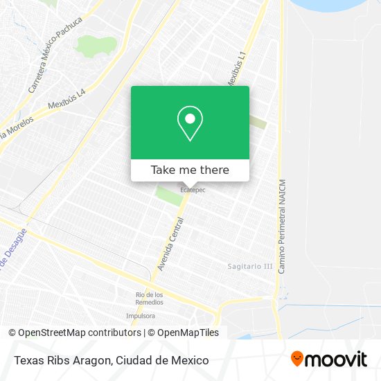 Mapa de Texas Ribs Aragon