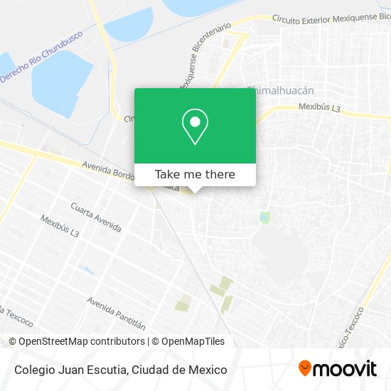 Mapa de Colegio Juan Escutia
