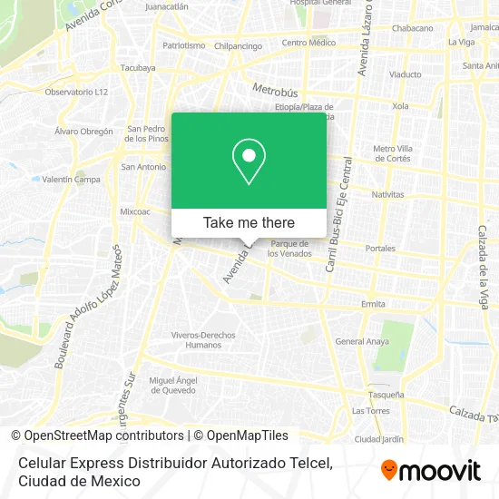 Mapa de Celular Express Distribuidor Autorizado Telcel