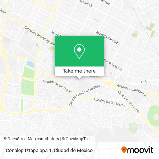 Conalep Iztapalapa 1 map