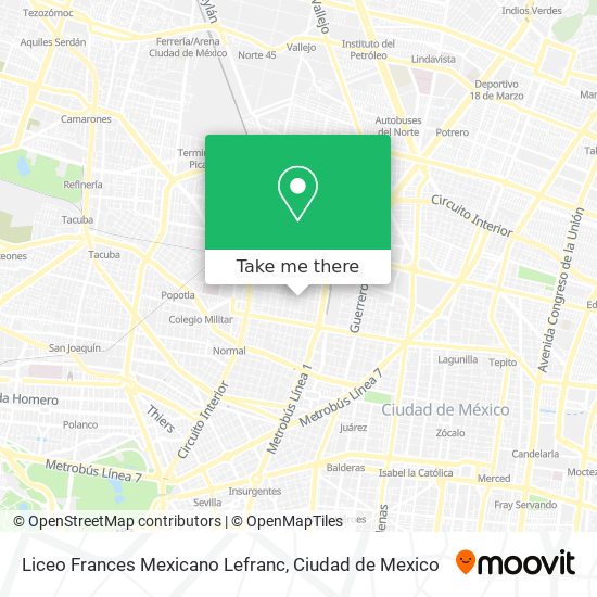 Liceo Frances Mexicano Lefranc map