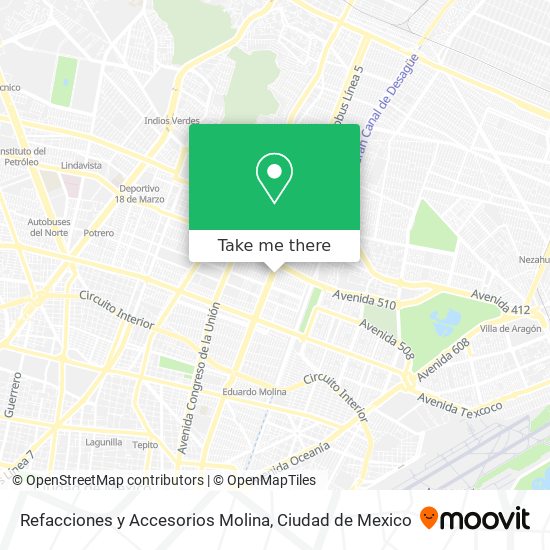 Refacciones y Accesorios Molina map