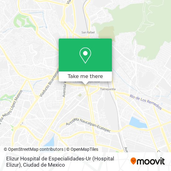 Mapa de Elizur Hospital de Especialidades-Ur (Hospital Elizur)