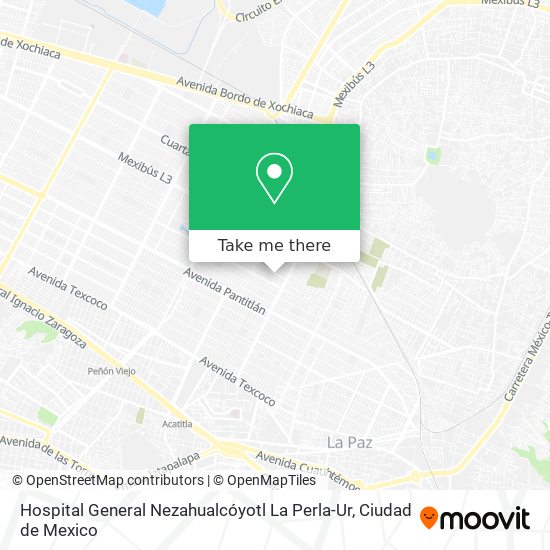 Hospital General Nezahualcóyotl La Perla-Ur map